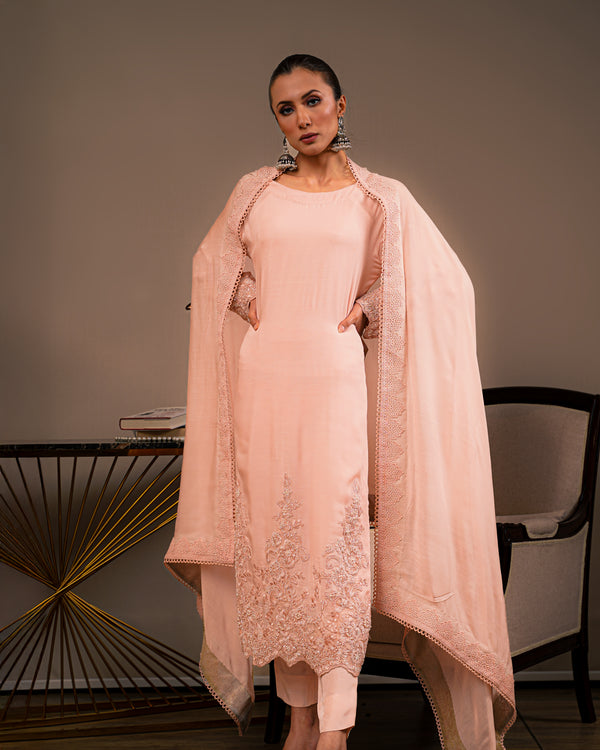 Blush Silk Pants