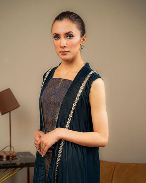 Jamawar Blouse & Cigarette Pants