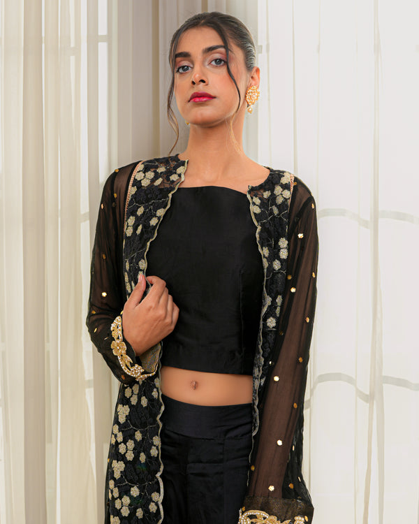 Black Silk Blouse