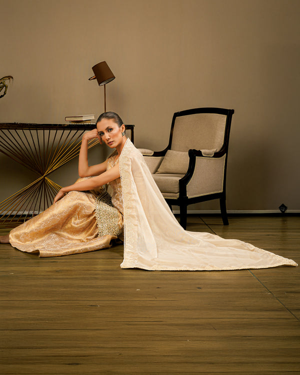 Gold Gharara Flared