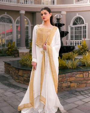 Chiffon Shirt with Masuri Neckline