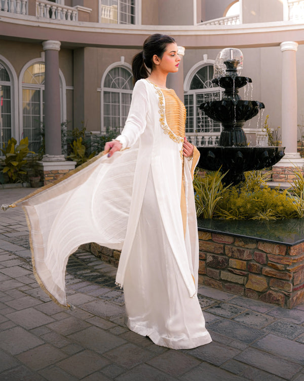 Chiffon Shirt with Masuri Neckline