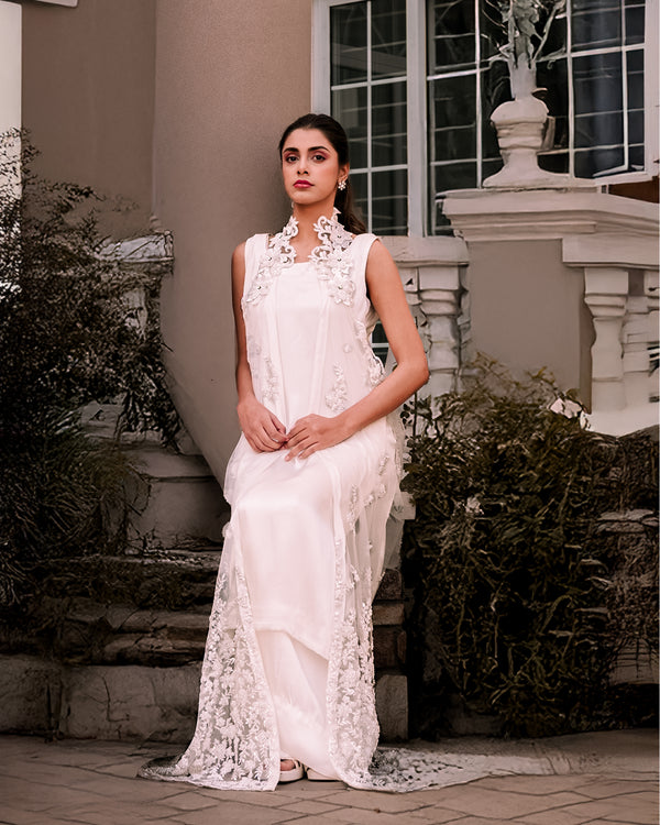 white womens cape