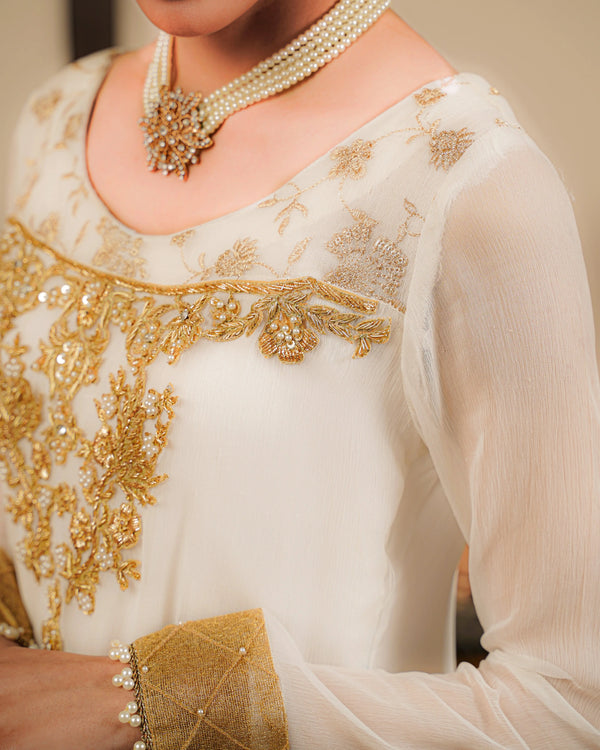 Yoke Long Chiffon Shirt