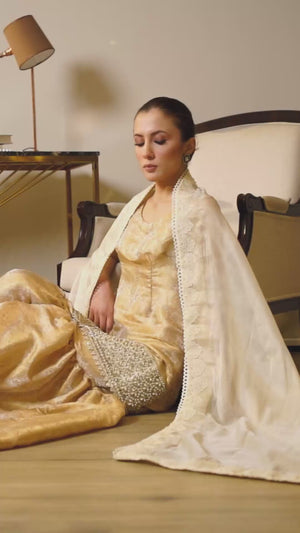 Gold Gharara Flared