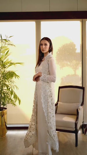 white flared palazzo video